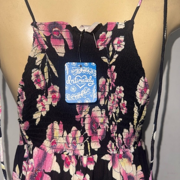 Free People Black and Pink Floral Maxi Dress - Picture 11 of 15